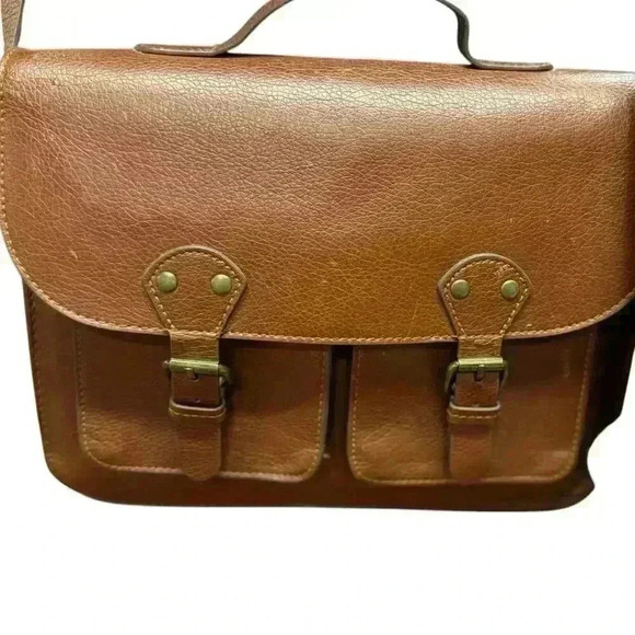 DIVIDED Faux Leather Crossbody Messenger Bag Multi Compartment and Pockets - Picture 3 of 14